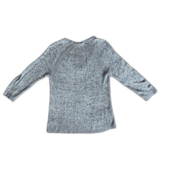 EILEEN FISHER Gray 100% Linen Knit Sweater Top Blouse   Women’s Size Small - Picture 7 of 10